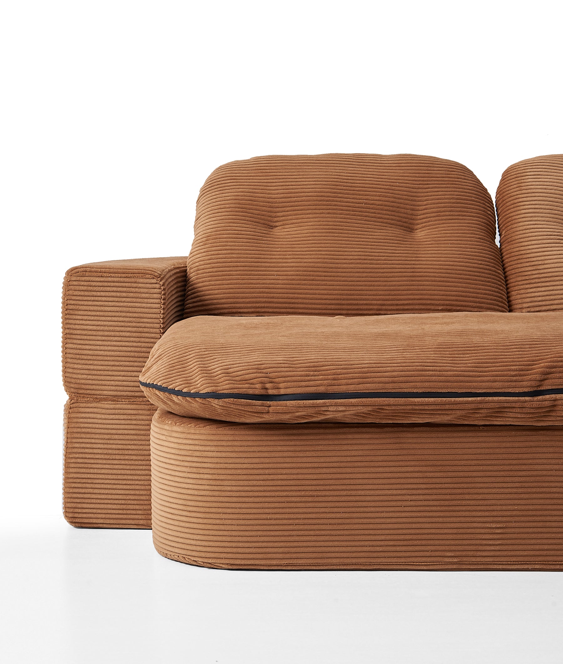 Loop Convertible Sofa Bed - Textured Fabric - sofa Natural White Textured Fabric BUBULAND HOME