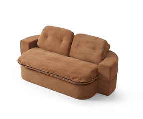 Loop Convertible Sofa Bed - Textured Fabric - sofa Natural White Textured Fabric BUBULAND HOME