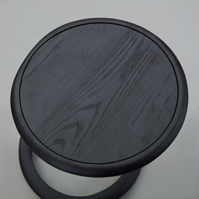 Loop Black C-Shape Timber Side Table - BUBULAND HOME