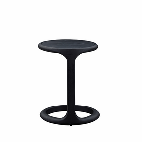 Loop Black C-Shape Timber Side Table - BUBULAND HOME