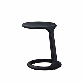 Loop Black C-Shape Timber Side Table - BUBULAND HOME