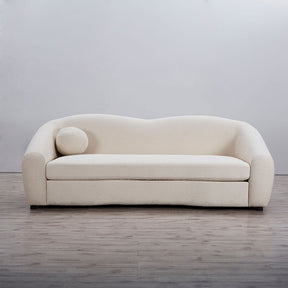 Louis 3 Seater Boucle Sofa - Natural White - sofa Natural White Boucle BUBULAND HOME