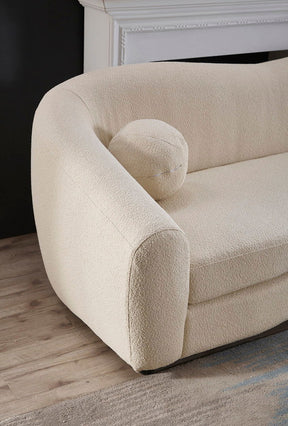 Louis 3 Seater Boucle Sofa - Natural White - sofa Natural White Boucle BUBULAND HOME