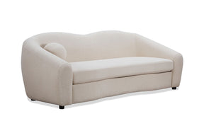 Louis 3 Seater Boucle Sofa - Natural White - sofa Natural White Boucle BUBULAND HOME
