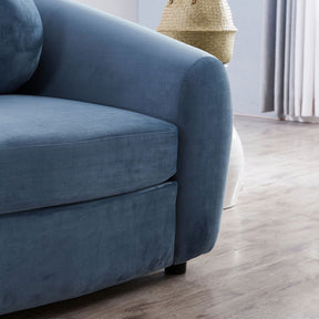 Louis 3 Seater Velvet Sofa - Dusty Blue BUBULAND HOME