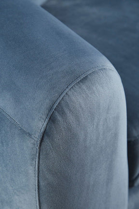 Louis 3 Seater Velvet Sofa - Dusty Blue BUBULAND HOME