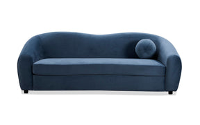 Louis 3 Seater Velvet Sofa - Dusty Blue BUBULAND HOME