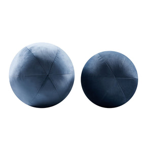 Louis Ball Cushions -  Dusty Blue Velvet BUBULAND HOME