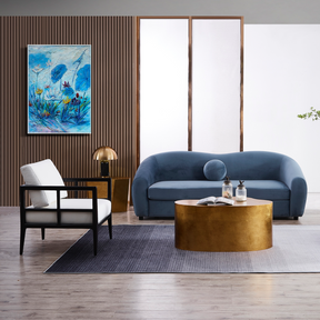 Louis Ball Cushions -  Dusty Blue Velvet BUBULAND HOME