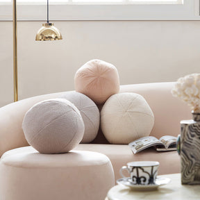 Louis Ball Cushions -  Peach Pink Velvet BUBULAND HOME