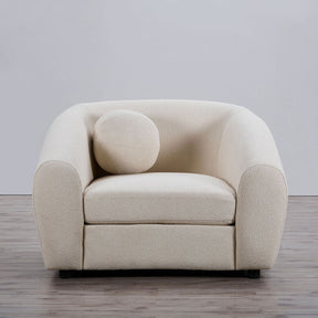 Louis Boucle Occasional Chair - Natural White BUBULAND HOME