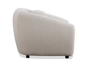Louis Boucle Occasional Chair - Natural White BUBULAND HOME