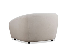 Louis Boucle Occasional Chair - Natural White BUBULAND HOME