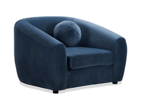 Louis Velvet Occasional Chair - Dusty Blue - sofa Dusty Blue Velvet BUBULAND HOME