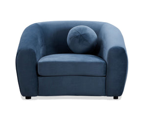 Louis Velvet Occasional Chair - Dusty Blue - sofa Dusty Blue Velvet BUBULAND HOME