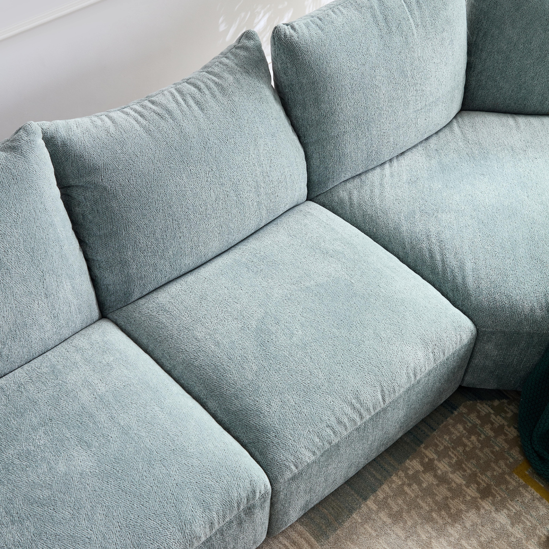 Marine Modular Sofa - Backrest and Seating Cushion Close Up Shot in Room Setting
