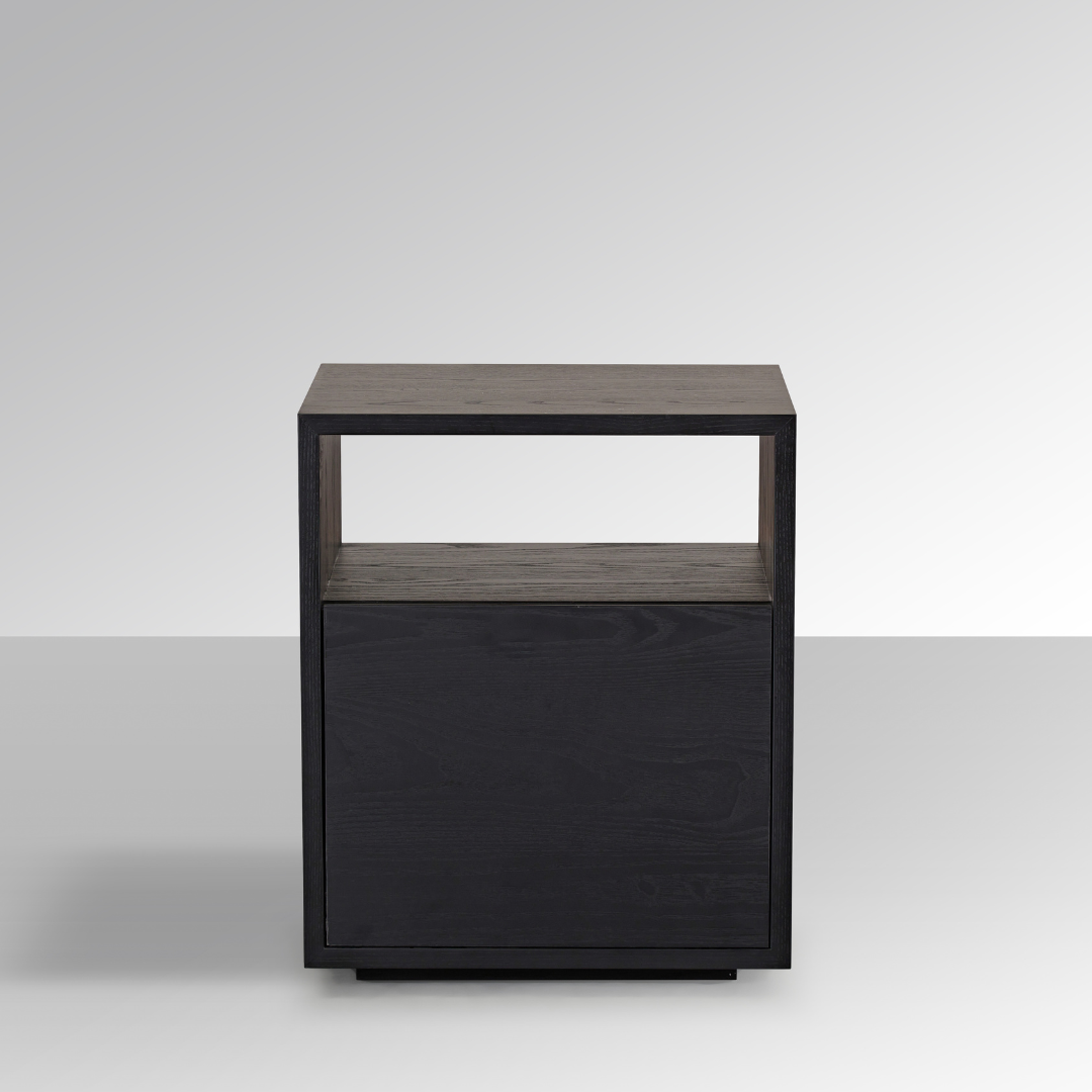 Marro Black Timber Side Table BUBULAND HOME