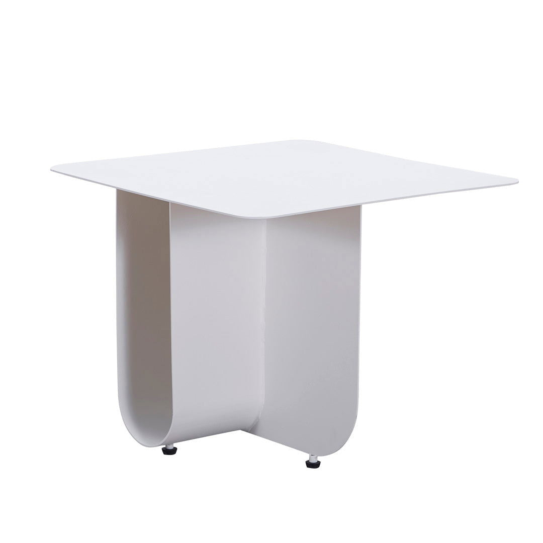 Matt White Coffee Table - Coffee Tables Tall: 50cm W X 50cm D x 40cm H BUBULAND HOME