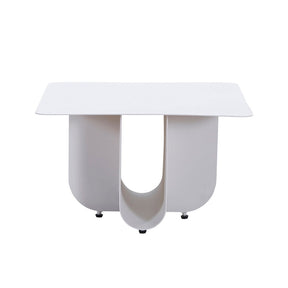 Matt White Coffee Table - Coffee Tables Tall: 50cm W X 50cm D x 40cm H BUBULAND HOME