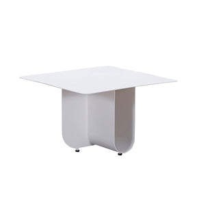 Matt White Coffee Table - Coffee Tables Tall: 50cm W X 50cm D x 40cm H BUBULAND HOME