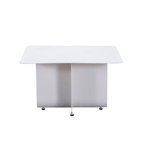 Matt White Coffee Table - Coffee Tables Tall: 50cm W X 50cm D x 40cm H BUBULAND HOME