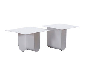 Matt White Coffee Table - Coffee Tables Tall: 50cm W X 50cm D x 40cm H BUBULAND HOME