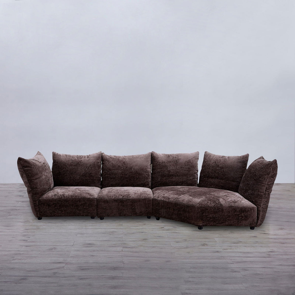 Modular Sofa with Moving Backrest - Brown - BUBULAND HOME