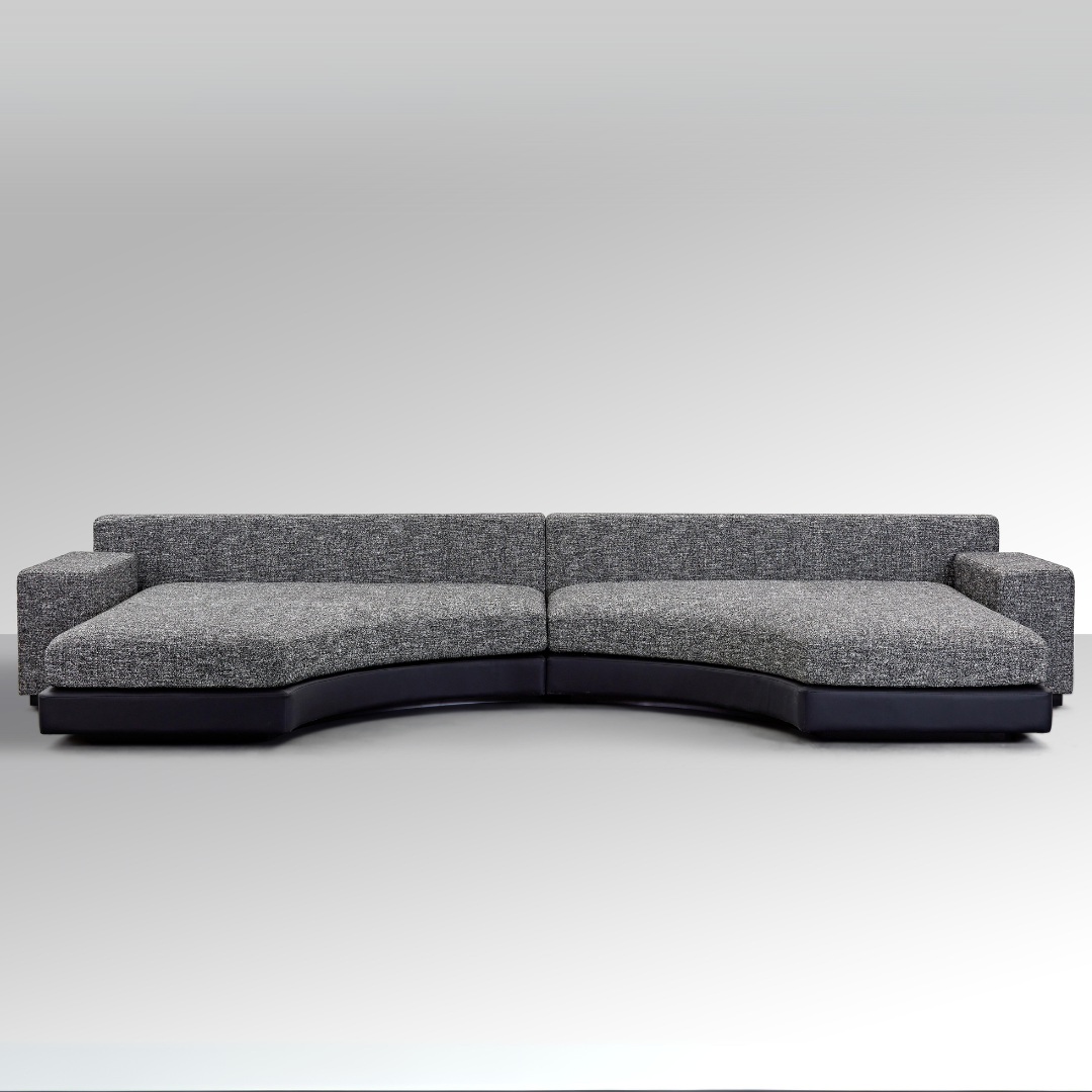 Moon Semi Circle Modular Sofa - Dual Colours Black/White BUBULAND HOME