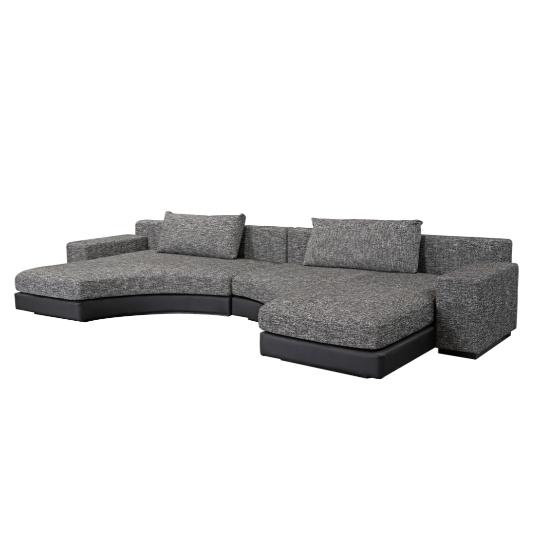 Moon Semi Circle Modular Sofa - Dual Colours Black/White BUBULAND HOME
