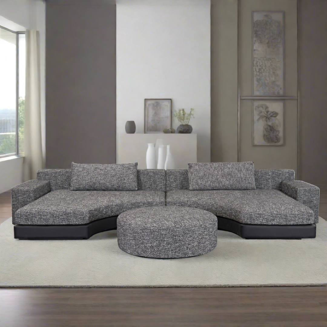 Moon Semi Circle Modular Sofa - Dual Colours Black/White BUBULAND HOME