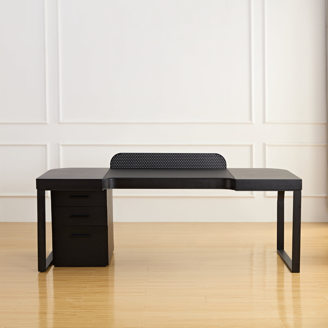 Morden Multi-Functional Freestanding Desk - Black BUBULAND HOME