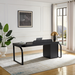 Morden Multi-Functional Freestanding Desk - Black BUBULAND HOME