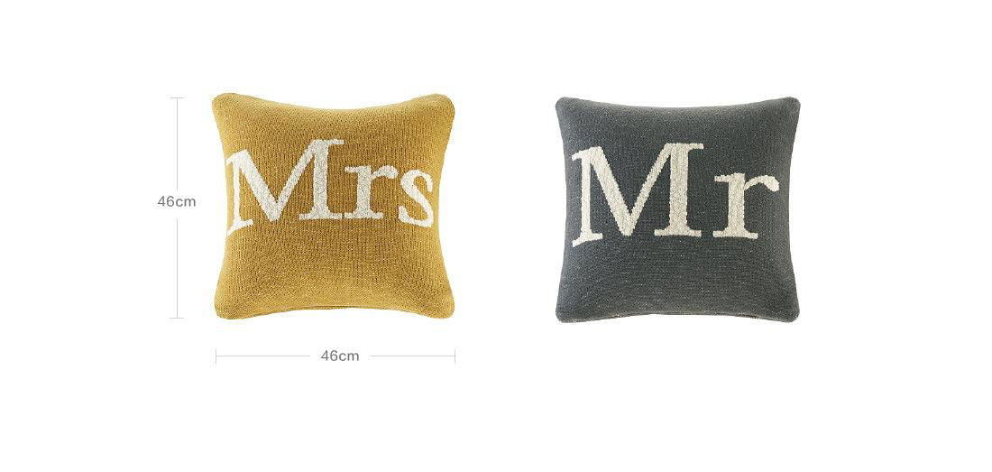 Mr & Mrs Couple Cushions - Cushions Default Title BUBULAND HOME