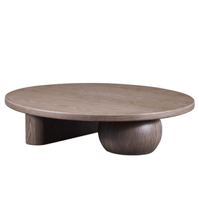 Orb  Timber Coffee Table Angled Side View in White Background