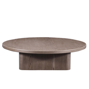 Orb  Timber Coffee Table Bar Base View in White Background