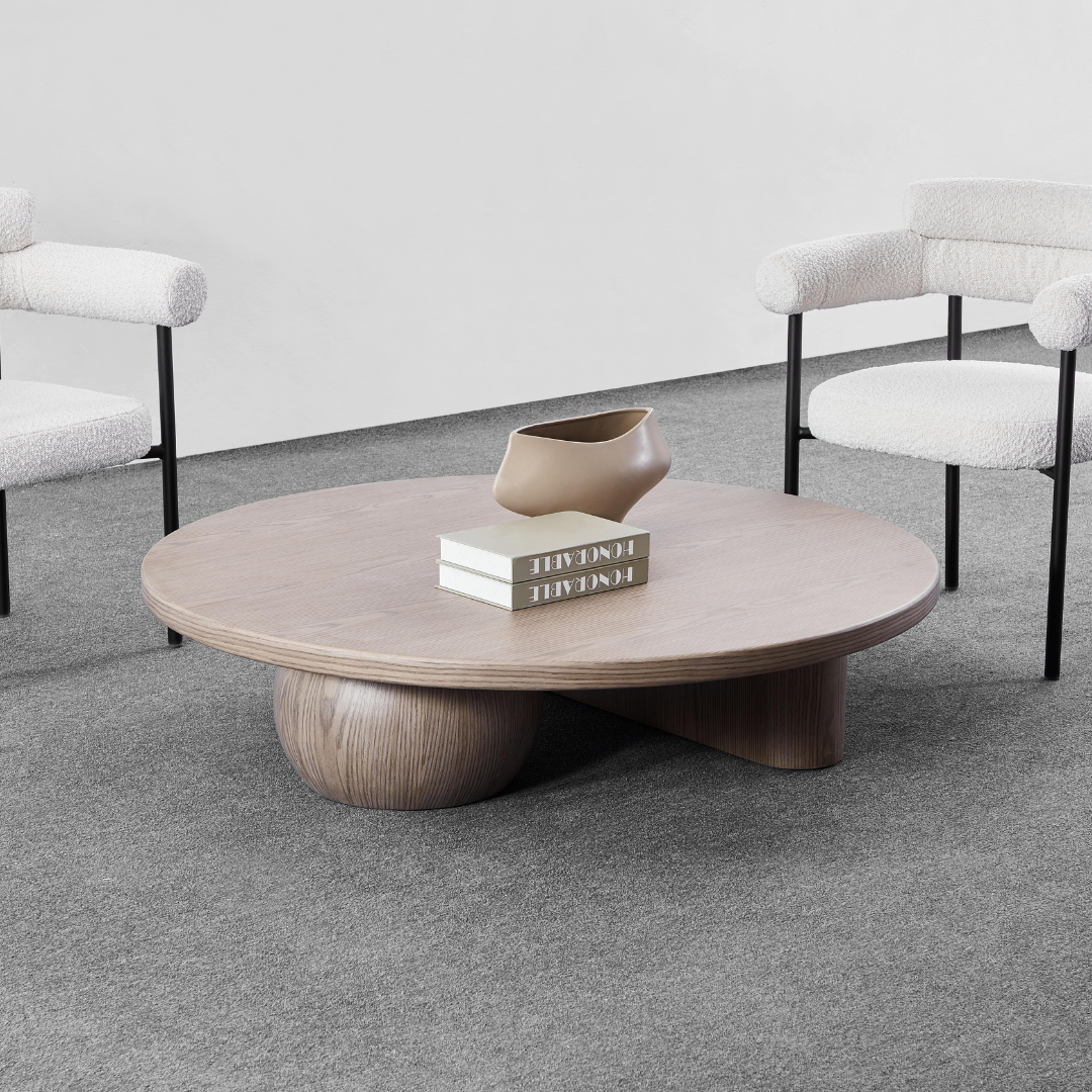 Orb Timber Coffee Table - Brown BUBULAND HOME