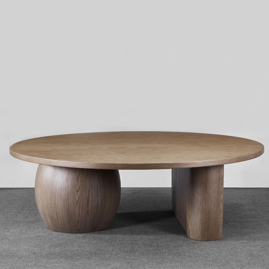 Orb Timber Dining Table - Brown - 230cm BUBULAND HOME