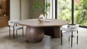 Orb Timber Dining Table - Brown - 230cm BUBULAND HOME