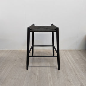 Rattan Stackable Bar Stool - Black | Set of 2 BUBULAND HOME