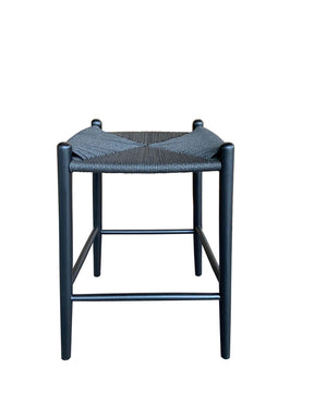 Rattan Stackable Bar Stool - Black | Set of 2 BUBULAND HOME
