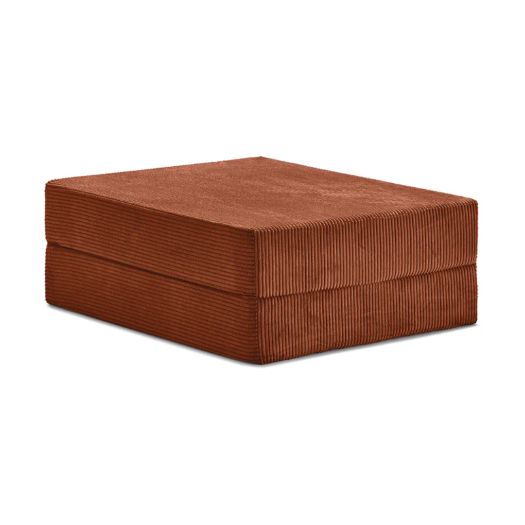 Belle Ottoman - Burnt Orange Corduroy