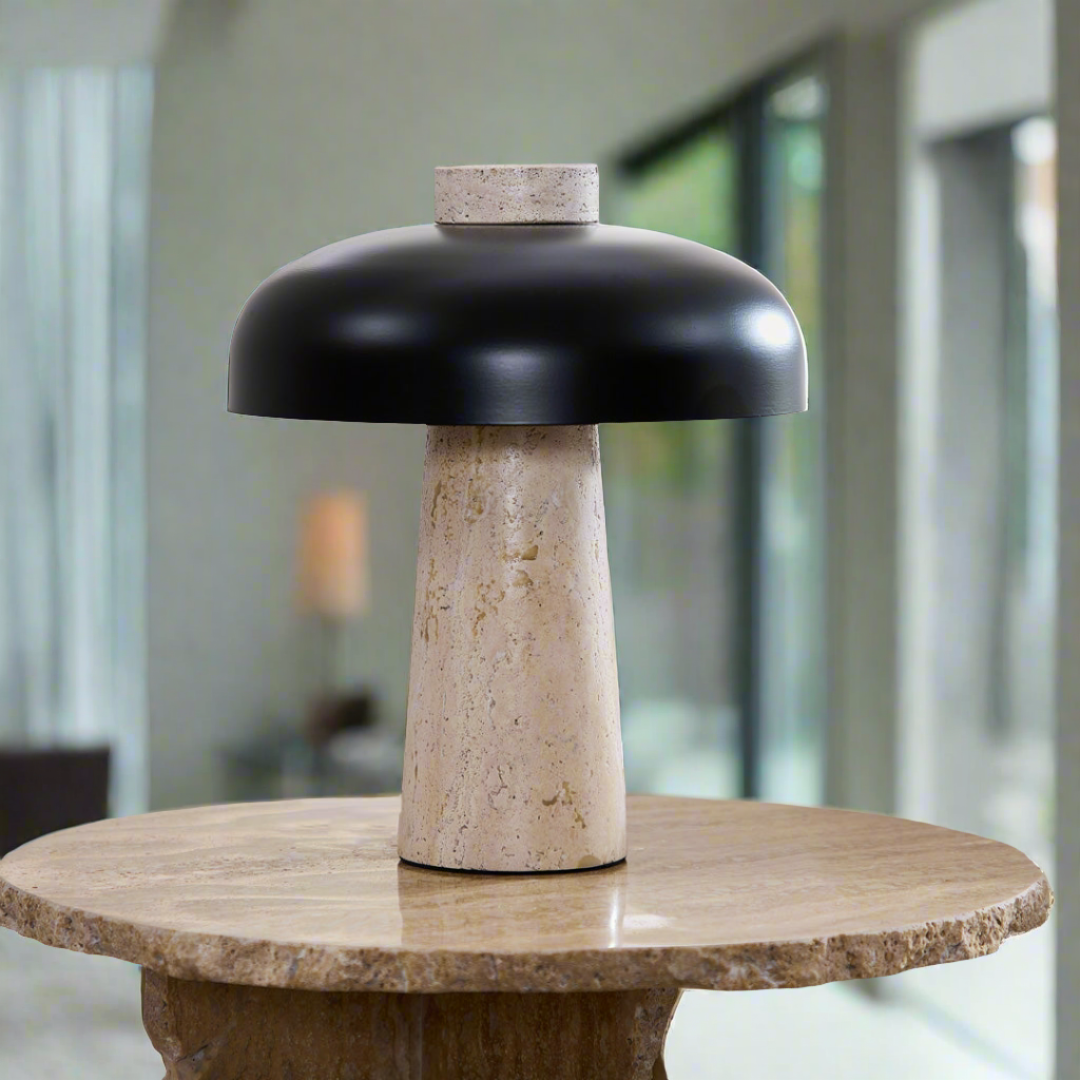 Sahara Travertine Table Lamp - BUBULAND HOME