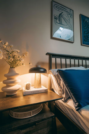 Sahara Travertine Table Lamp BUBULAND HOME