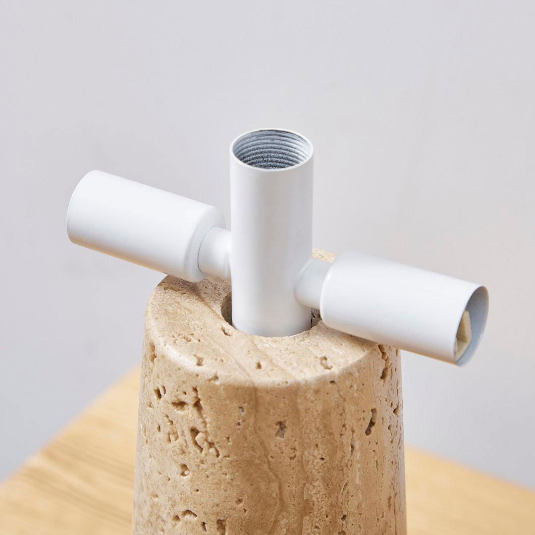 Sahara Travertine Table Lamp BUBULAND HOME