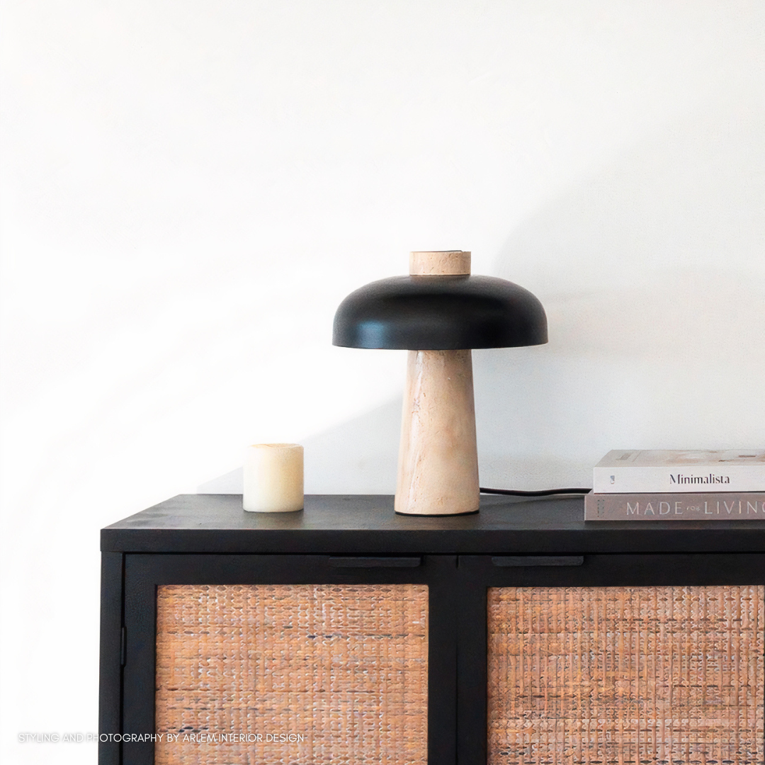 Sahara Travertine Table Lamp BUBULAND HOME