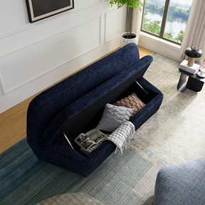 Seabed Storage Sofa - Open Storage Shot on Angled Top View in Room Setting