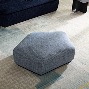 Seastar Hexagonal Ottoman - Mokum Gabrielle Ink - ottoman Mokum Gabrielle Ink BUBULAND HOME