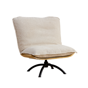 Serenity Swivel Chair on Angled Side  View in White Background