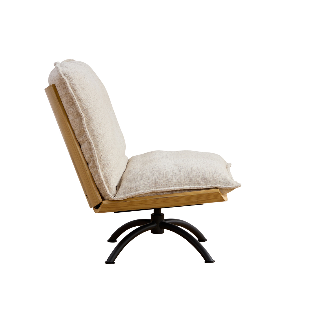 Serenity Swivel Chair on Side  View in White Background