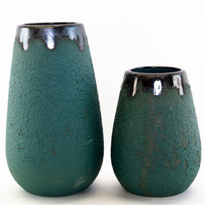 Shades of Jade Series Ceramic Vases and Pots - vases 01 17 cm H x 18 cm W BUBULAND HOME